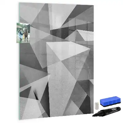 Magnettafel zum Schreiben mit geometrischer Abstraktion