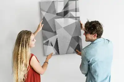 Magnettafel zum Schreiben mit geometrischer Abstraktion
