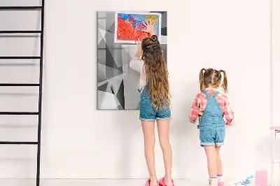 Magnettafel zum Schreiben mit geometrischer Abstraktion