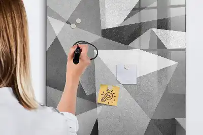 Magnettafel zum Schreiben mit geometrischer Abstraktion
