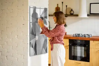 Magnettafel zum Schreiben mit geometrischer Abstraktion