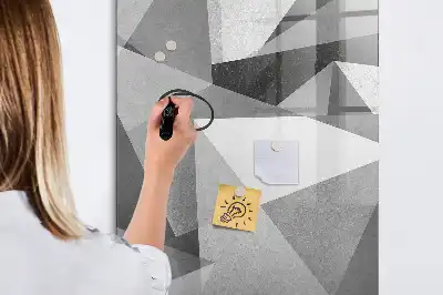 Magnettafel zum Schreiben mit geometrischer Abstraktion