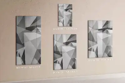 Magnettafel zum Schreiben mit geometrischer Abstraktion