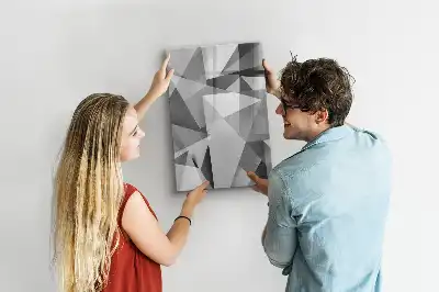 Magnettafel zum Schreiben mit geometrischer Abstraktion