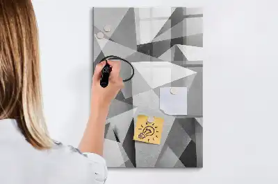 Magnettafel zum Schreiben mit geometrischer Abstraktion