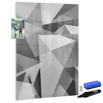Magnettafel zum Schreiben mit geometrischer Abstraktion