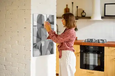 Magnettafel zum Schreiben mit geometrischer Abstraktion