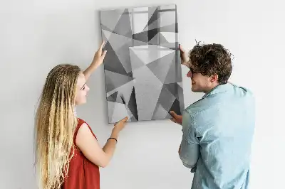 Magnettafel zum Schreiben mit geometrischer Abstraktion