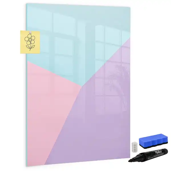 Magnettafel beschreibbar mit Pastellmuster
