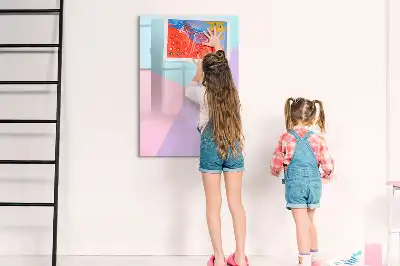 Magnettafel beschreibbar mit Pastellmuster