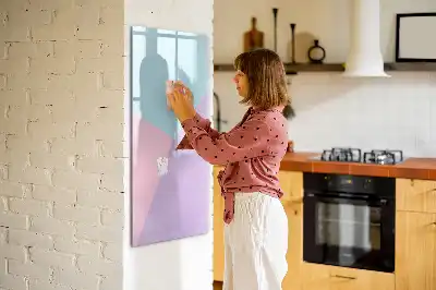 Magnettafel beschreibbar mit Pastellmuster