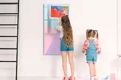 Magnettafel beschreibbar mit Pastellmuster