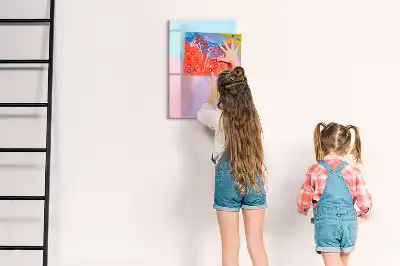 Magnettafel beschreibbar mit Pastellmuster