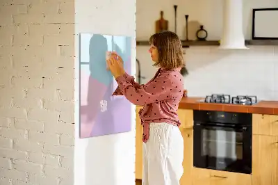 Magnettafel beschreibbar mit Pastellmuster