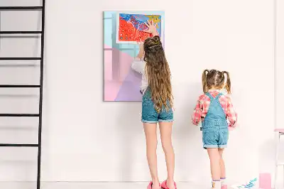 Magnettafel beschreibbar mit Pastellmuster