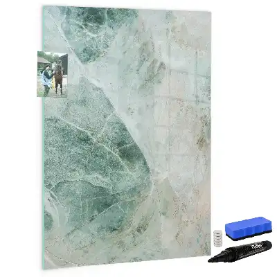 Beschreibbare Magnettafel in Steinmarmor-Optik