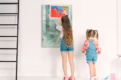 Beschreibbare Magnettafel in Steinmarmor-Optik