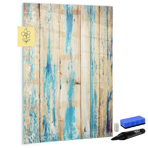 Beschreibbare Magnettafel in Antikholz-Optik