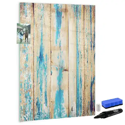 Beschreibbare Magnettafel in Antikholz-Optik