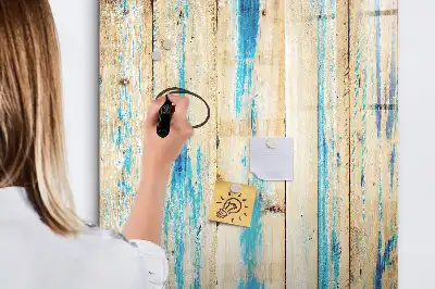 Beschreibbare Magnettafel in Antikholz-Optik