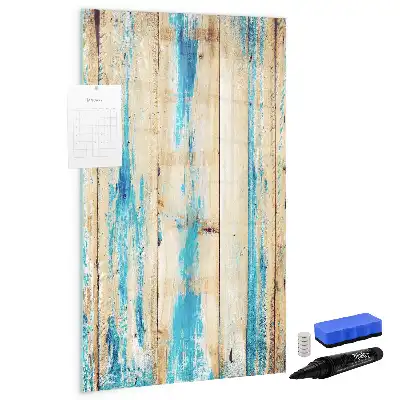 Beschreibbare Magnettafel in Antikholz-Optik