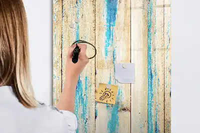 Beschreibbare Magnettafel in Antikholz-Optik
