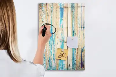 Beschreibbare Magnettafel in Antikholz-Optik
