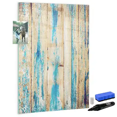 Beschreibbare Magnettafel in Antikholz-Optik