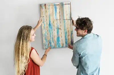 Beschreibbare Magnettafel in Antikholz-Optik