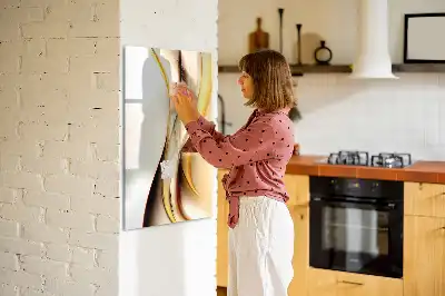 Magnettafel zum Schreiben mit Motiv Goldene Wellen Abstraktion