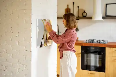 Magnettafel zum Schreiben mit Motiv Goldene Wellen Abstraktion
