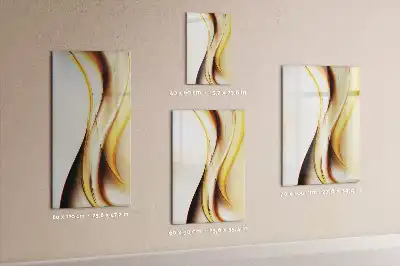Magnettafel zum Schreiben mit Motiv Goldene Wellen Abstraktion