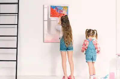 Magnettafel beschreibbar mit Rosen-Motiv