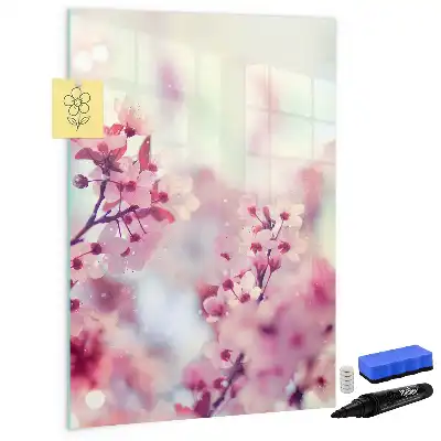 Magnettafel zum Beschreiben mit Frühlingsblumen-Motiv