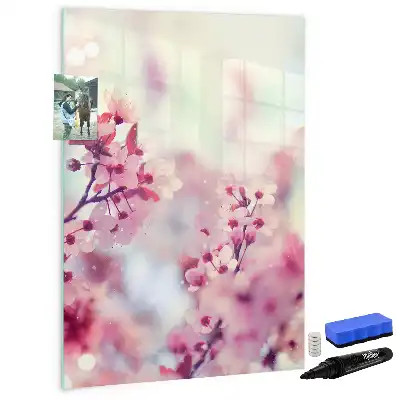 Magnettafel zum Beschreiben mit Frühlingsblumen-Motiv