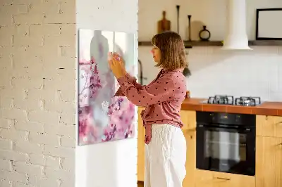 Magnettafel zum Beschreiben mit Frühlingsblumen-Motiv