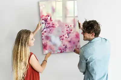 Magnettafel zum Beschreiben mit Frühlingsblumen-Motiv