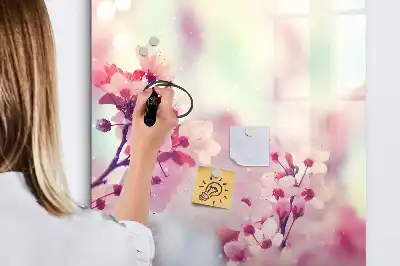 Magnettafel zum Beschreiben mit Frühlingsblumen-Motiv