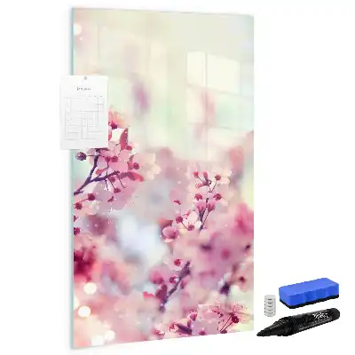 Magnettafel zum Beschreiben mit Frühlingsblumen-Motiv