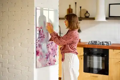 Magnettafel zum Beschreiben mit Frühlingsblumen-Motiv