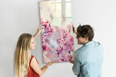 Magnettafel zum Beschreiben mit Frühlingsblumen-Motiv
