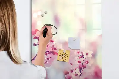 Magnettafel zum Beschreiben mit Frühlingsblumen-Motiv