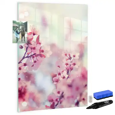 Magnettafel zum Beschreiben mit Frühlingsblumen-Motiv