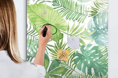 Magnettafel zum Schreiben mit Aquarell-Blättern Motiv