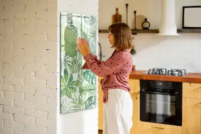 Magnettafel zum Schreiben mit Aquarell-Blättern Motiv