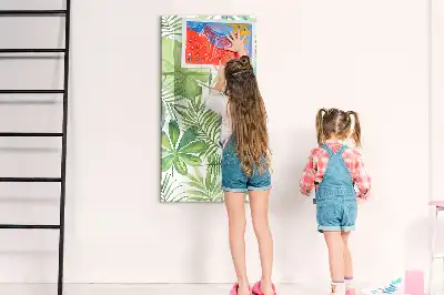 Magnettafel zum Schreiben mit Aquarell-Blättern Motiv