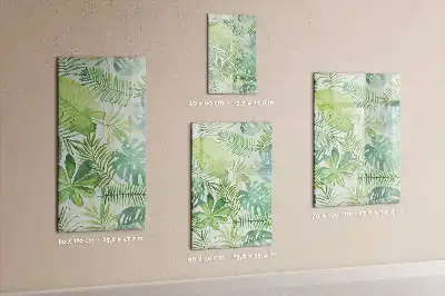 Magnettafel zum Schreiben mit Aquarell-Blättern Motiv