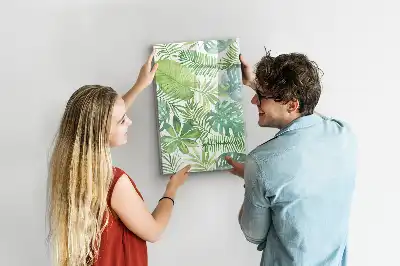 Magnettafel zum Schreiben mit Aquarell-Blättern Motiv