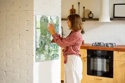 Magnettafel zum Schreiben mit Aquarell-Blättern Motiv