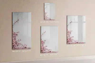 Magnettafel zum Schreiben mit Motiv Blumen auf Holz